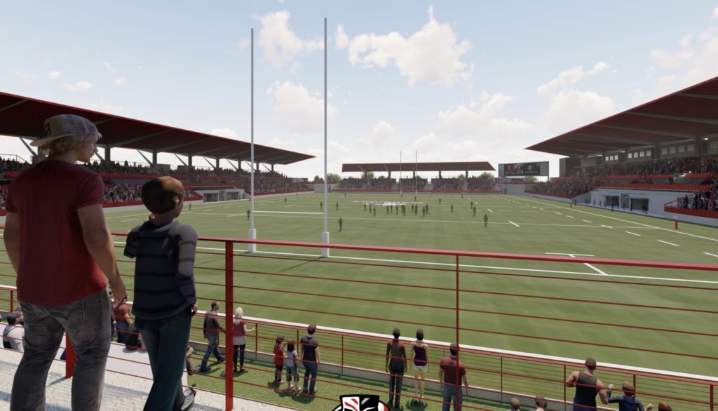 Utah Warriors Stadium Rendering in Salt Lake City